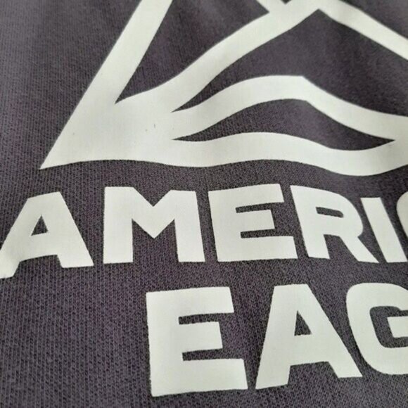 AEO Sweatshirt Hoodie Purple Pullover Top Men's Sz L Flawed - Picture 6 of 12